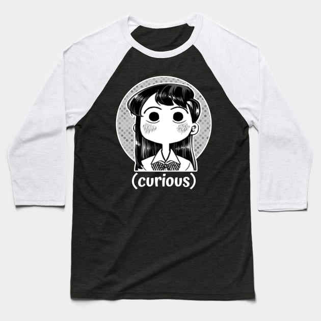 Funny Manga Meme Komi San Curious Face Baseball T-Shirt by designsenpai